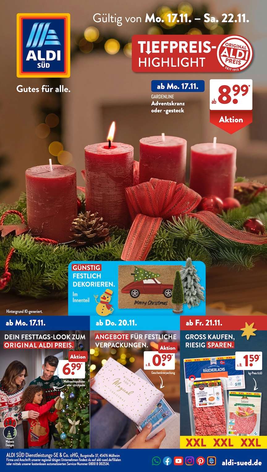 Aldi Aldi Süd Prospekt ab Montag Prospekt Vorschau
