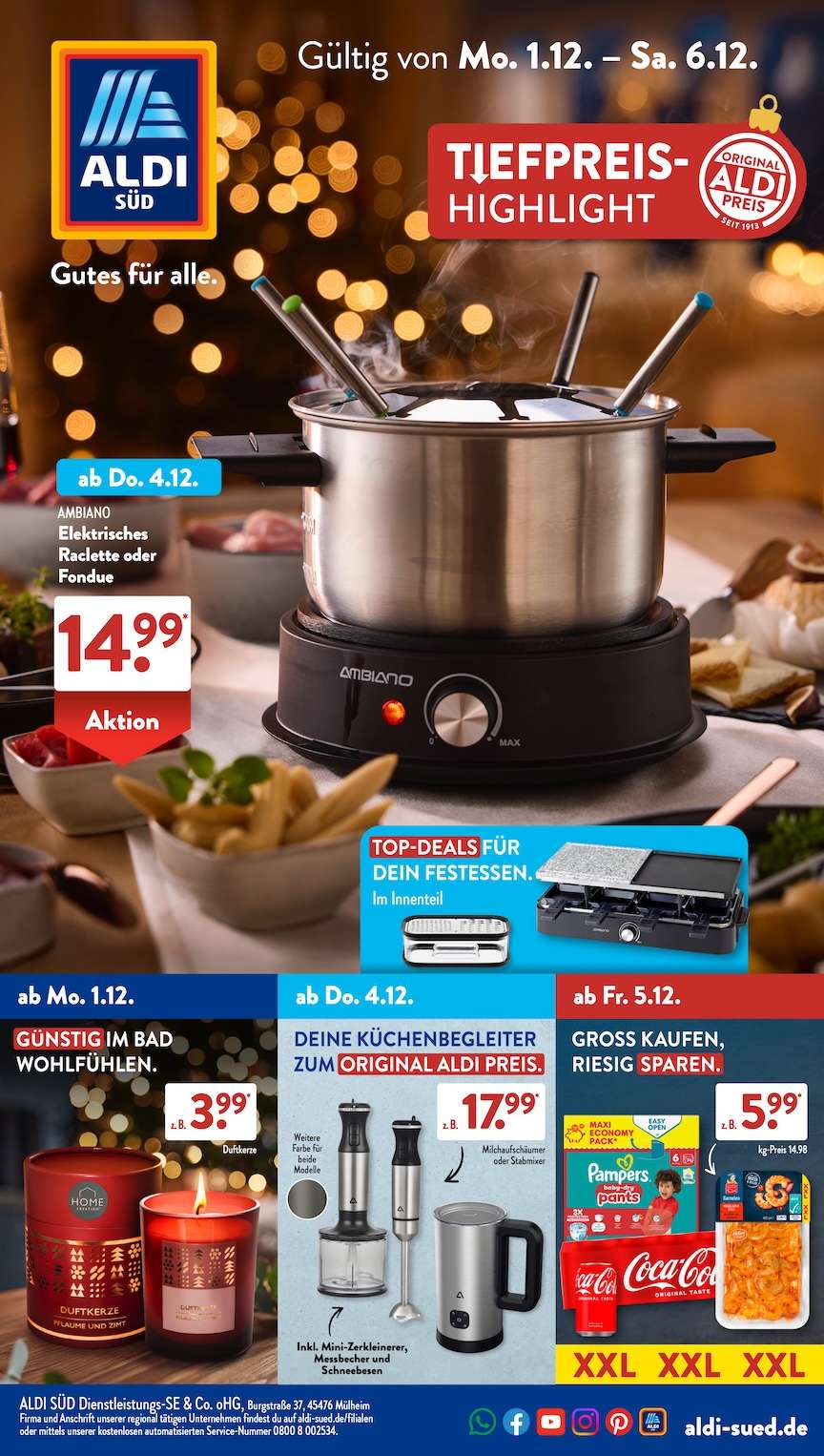 Aldi Aldi Süd Prospekt ab Montag Prospekt Vorschau