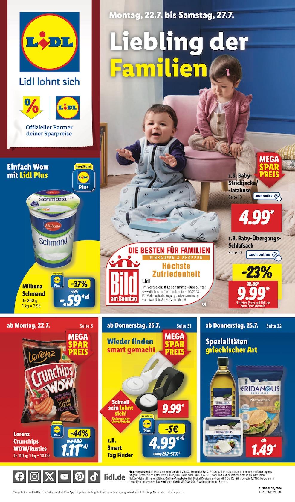 Lidl Aktueller Prospekt ab Montag Seite 1