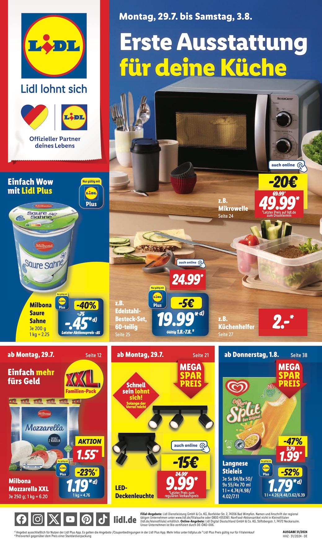 Lidl Aktueller Prospekt ab Montag Seite 1