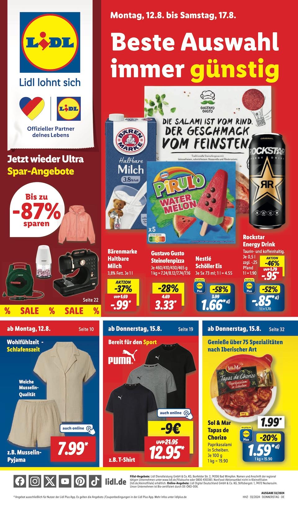 Lidl Aktueller Prospekt ab Montag Seite 1