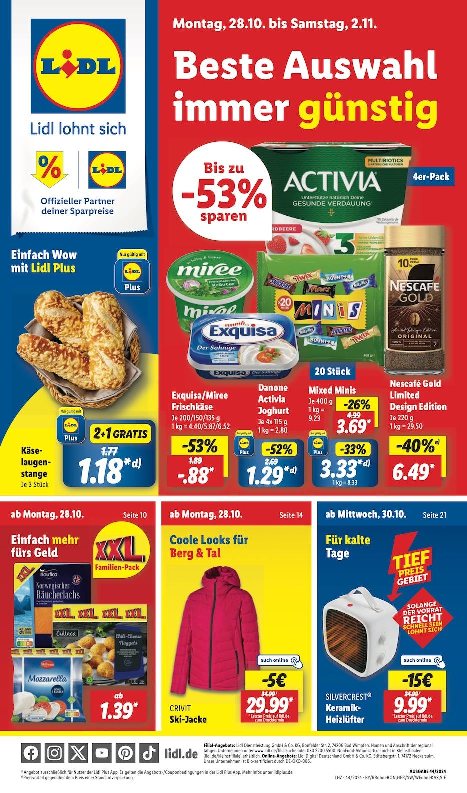 Lidl Aktueller Prospekt ab Montag Seite 1