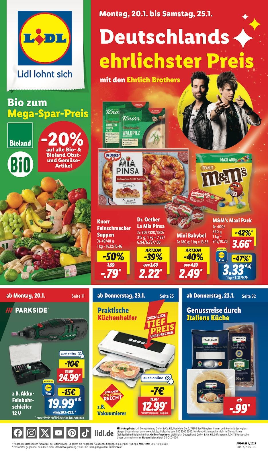 Lidl Aktueller Prospekt ab Montag Seite 1