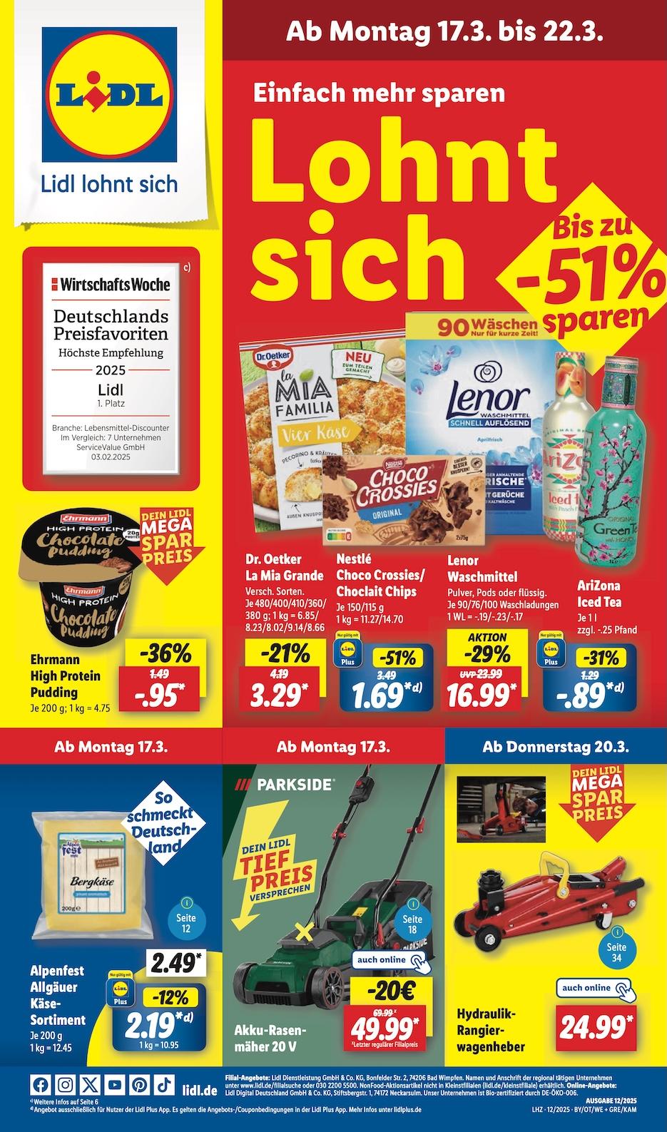 Lidl Aktueller Prospekt ab Montag Seite 1