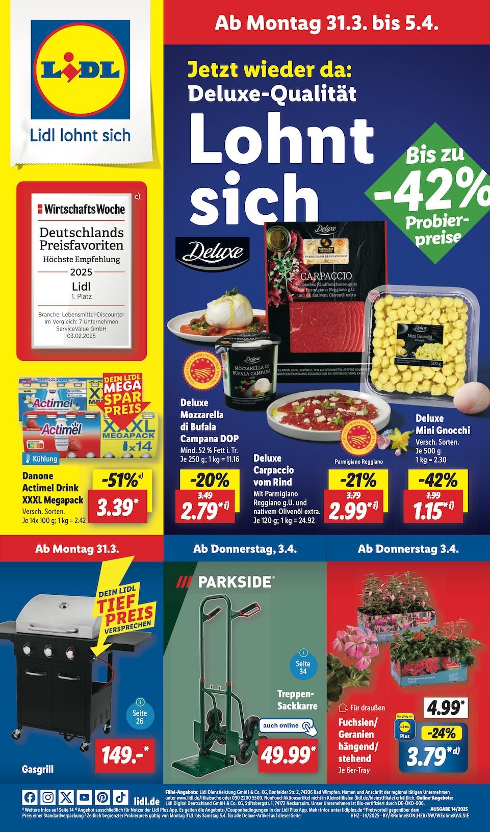 Lidl Aktueller Prospekt ab Montag Seite 1