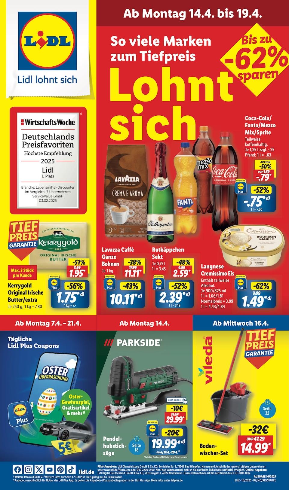 Lidl Aktueller Prospekt ab Montag Seite 1