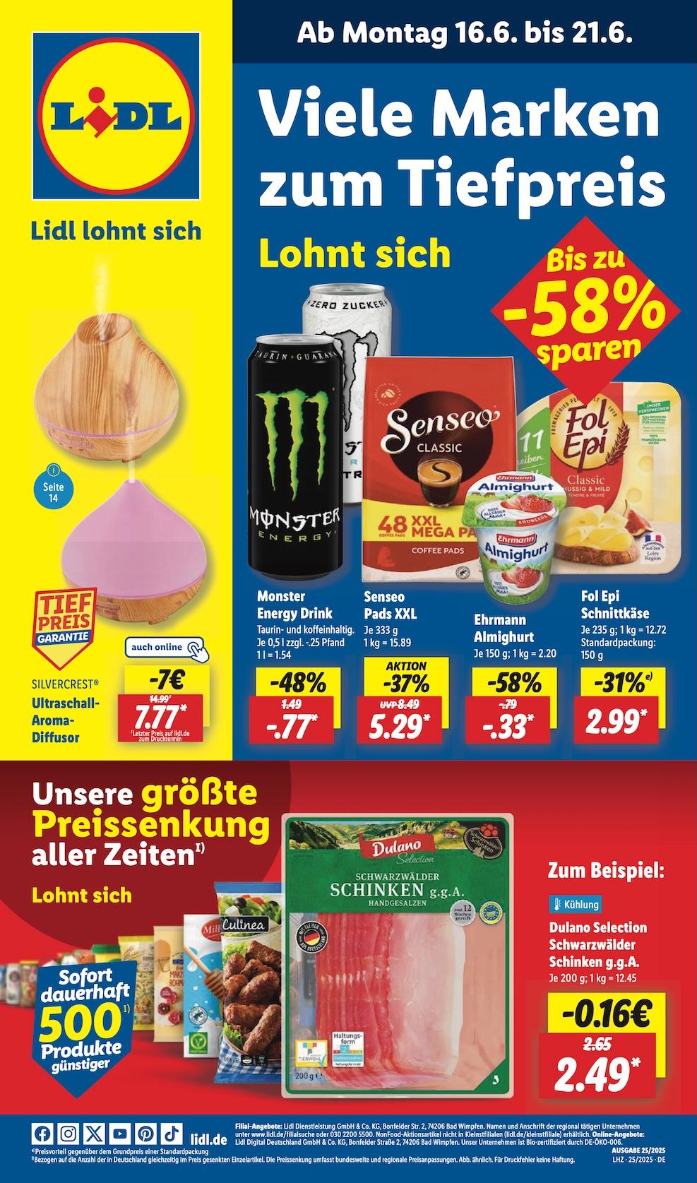 Lidl Aktueller Prospekt ab Montag Seite 1