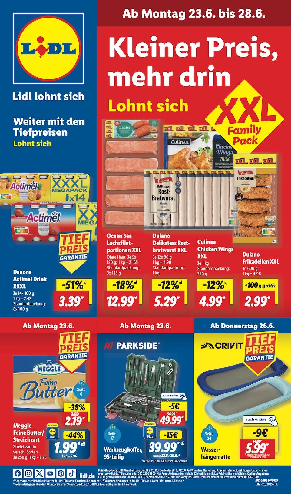 Lidl Aktueller Prospekt ab Montag Seite 1