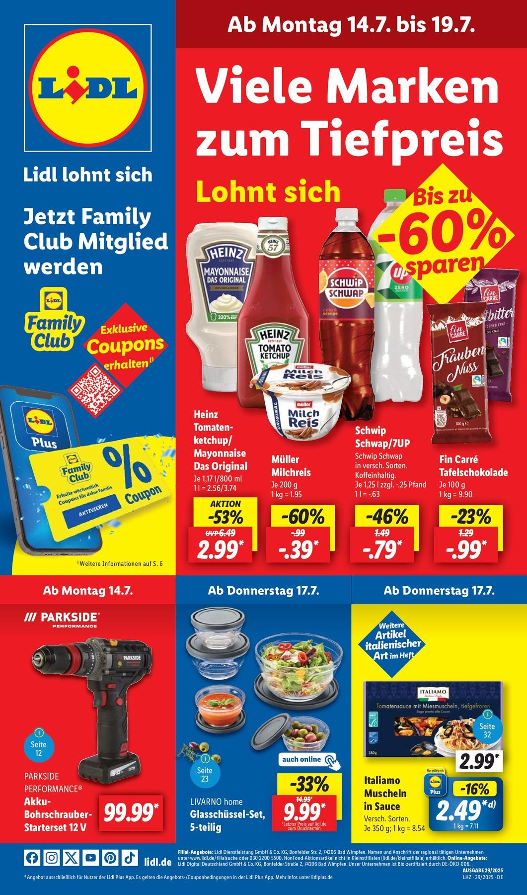 Lidl Aktueller Prospekt ab Montag Seite 1