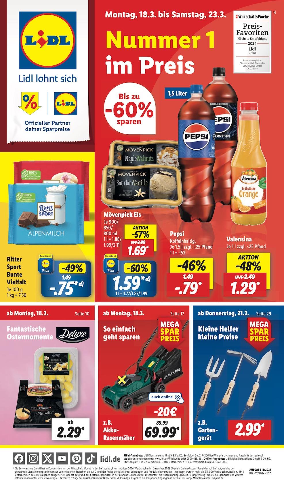 Lidl Aktueller Prospekt ab Montag Seite 1