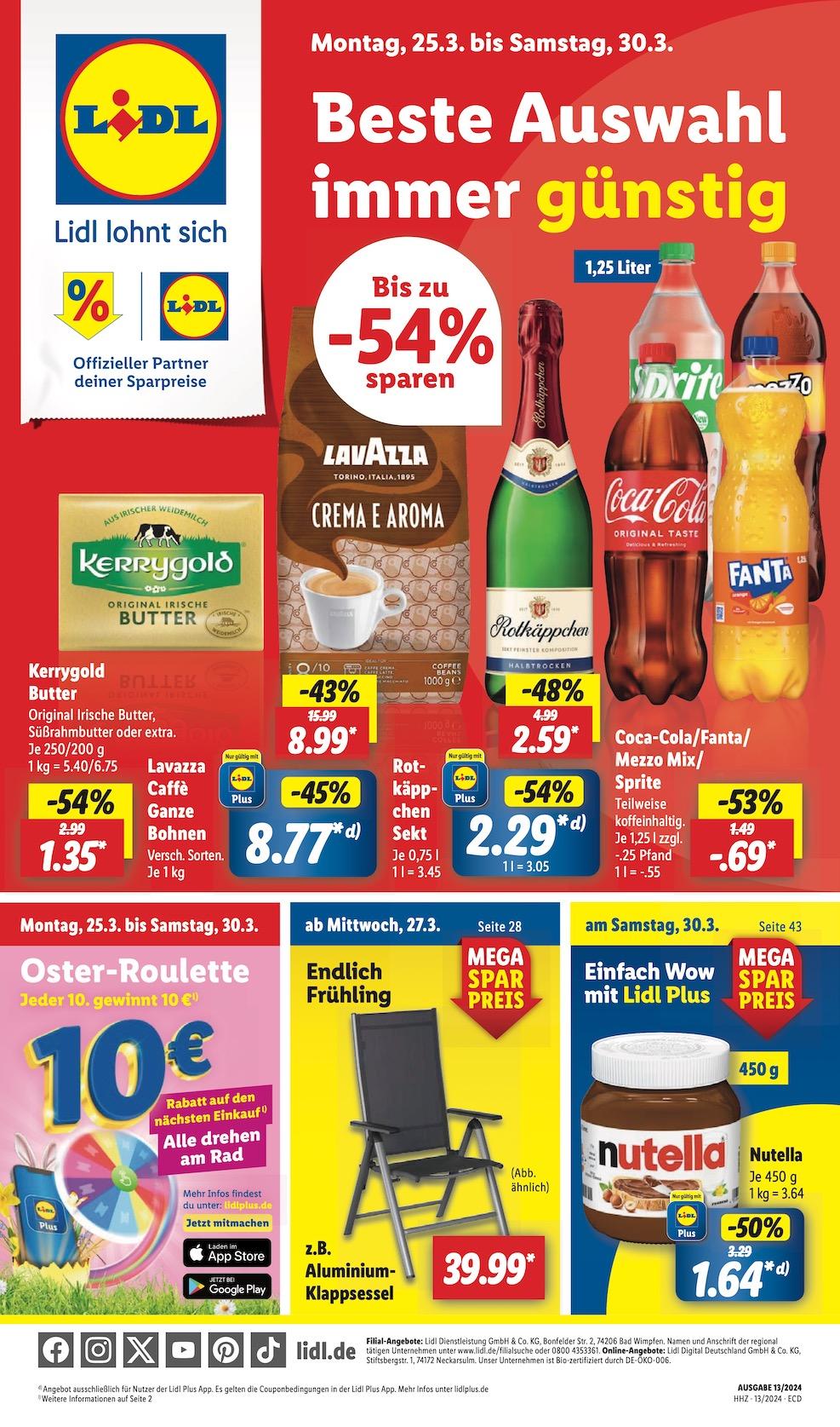 Lidl Aktueller Prospekt ab Montag Seite 1