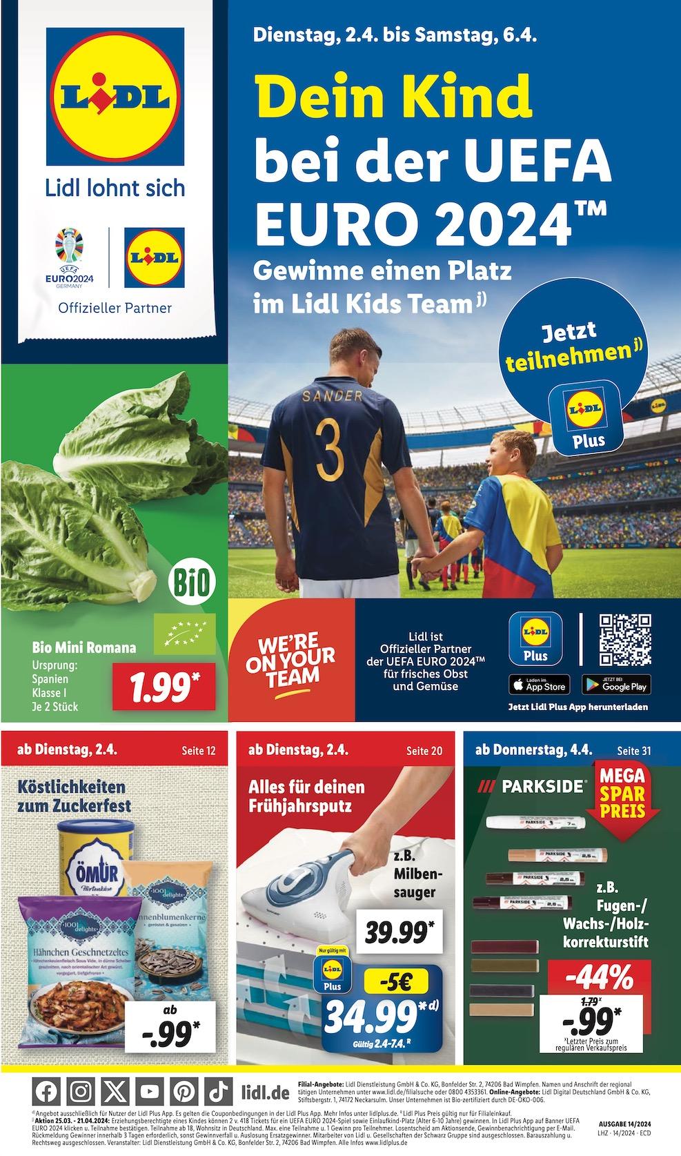 Lidl Aktueller Prospekt ab Dienstag Seite 1