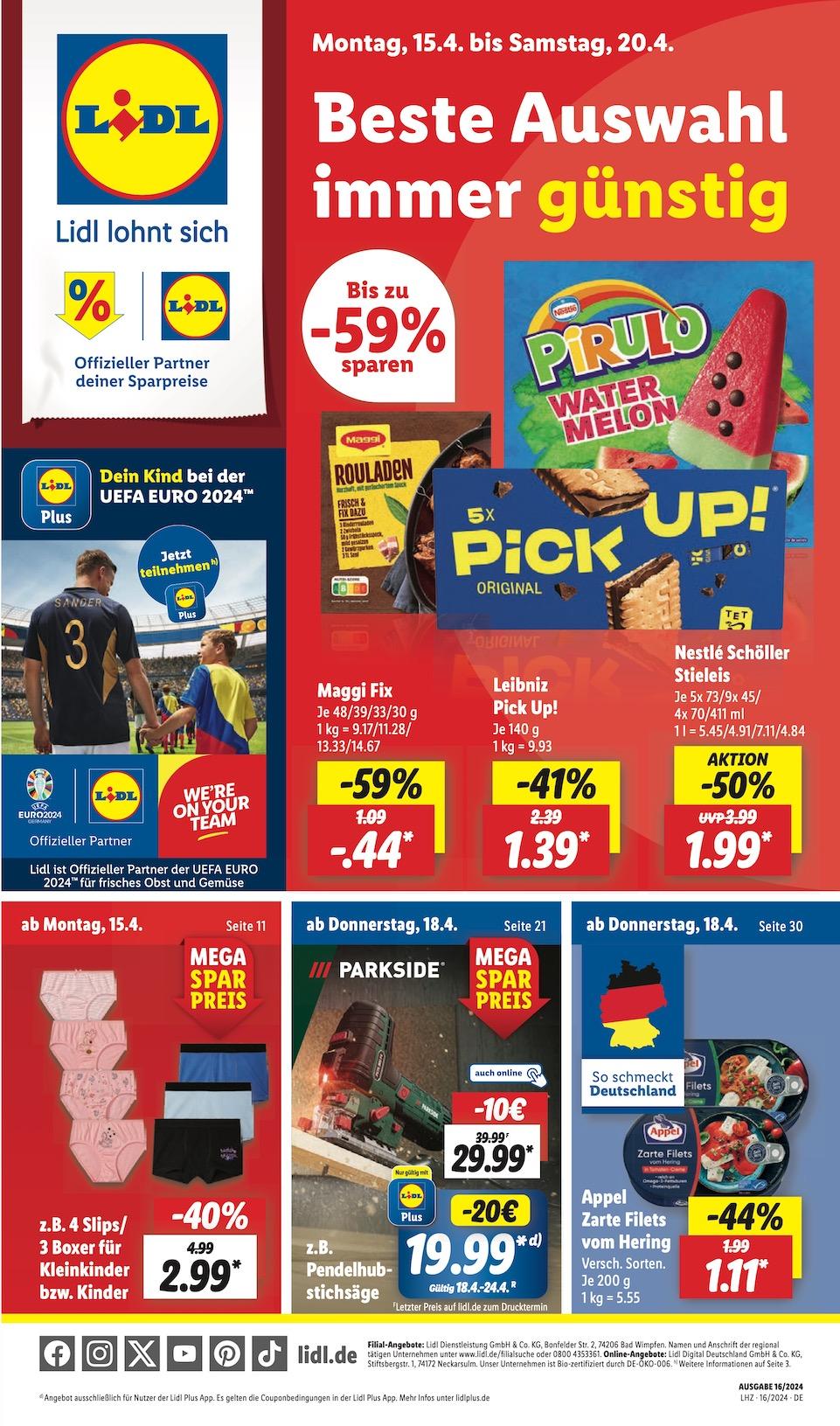 Lidl Aktueller Prospekt ab Montag Seite 1