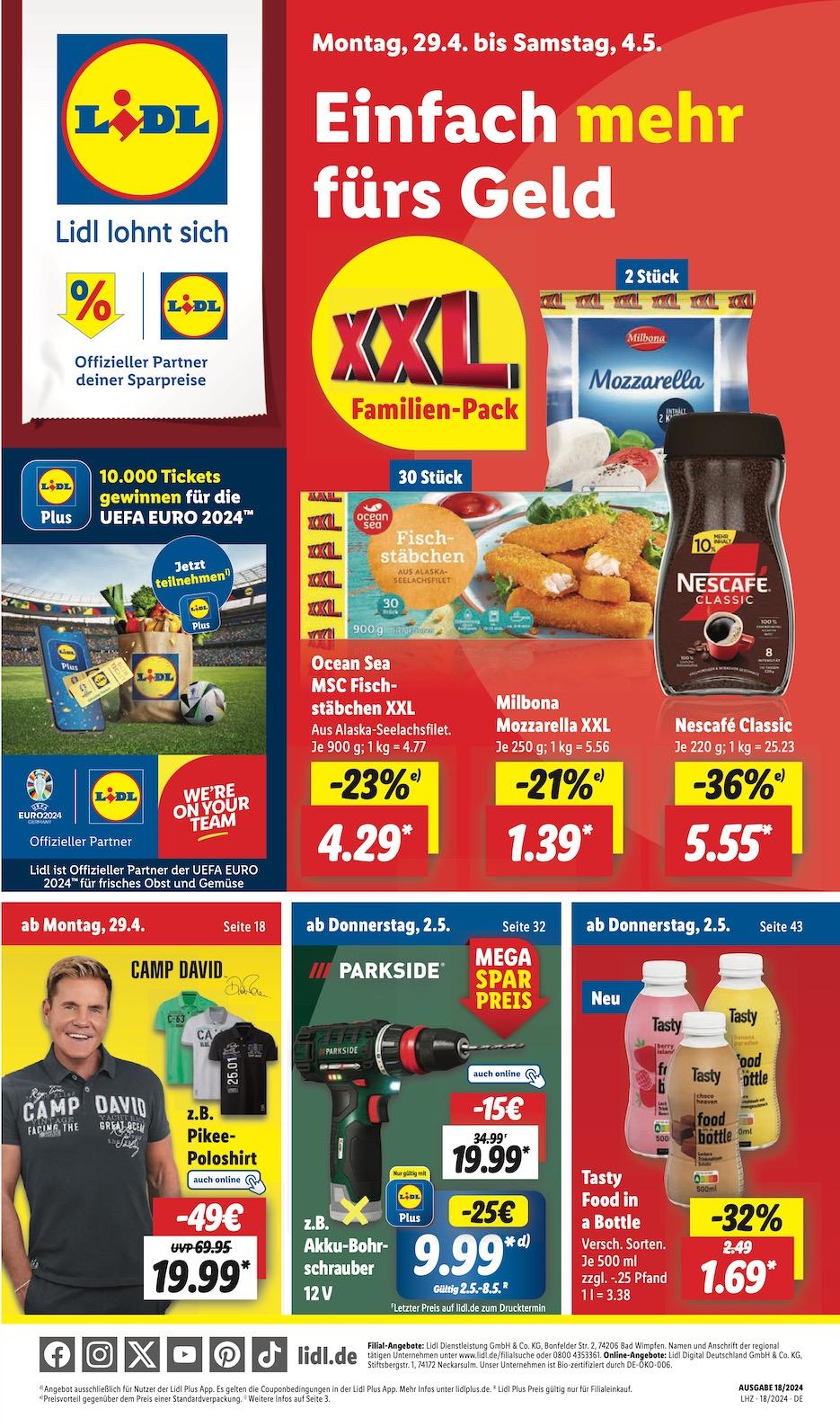 Lidl Aktueller Prospekt ab Montag Seite 1