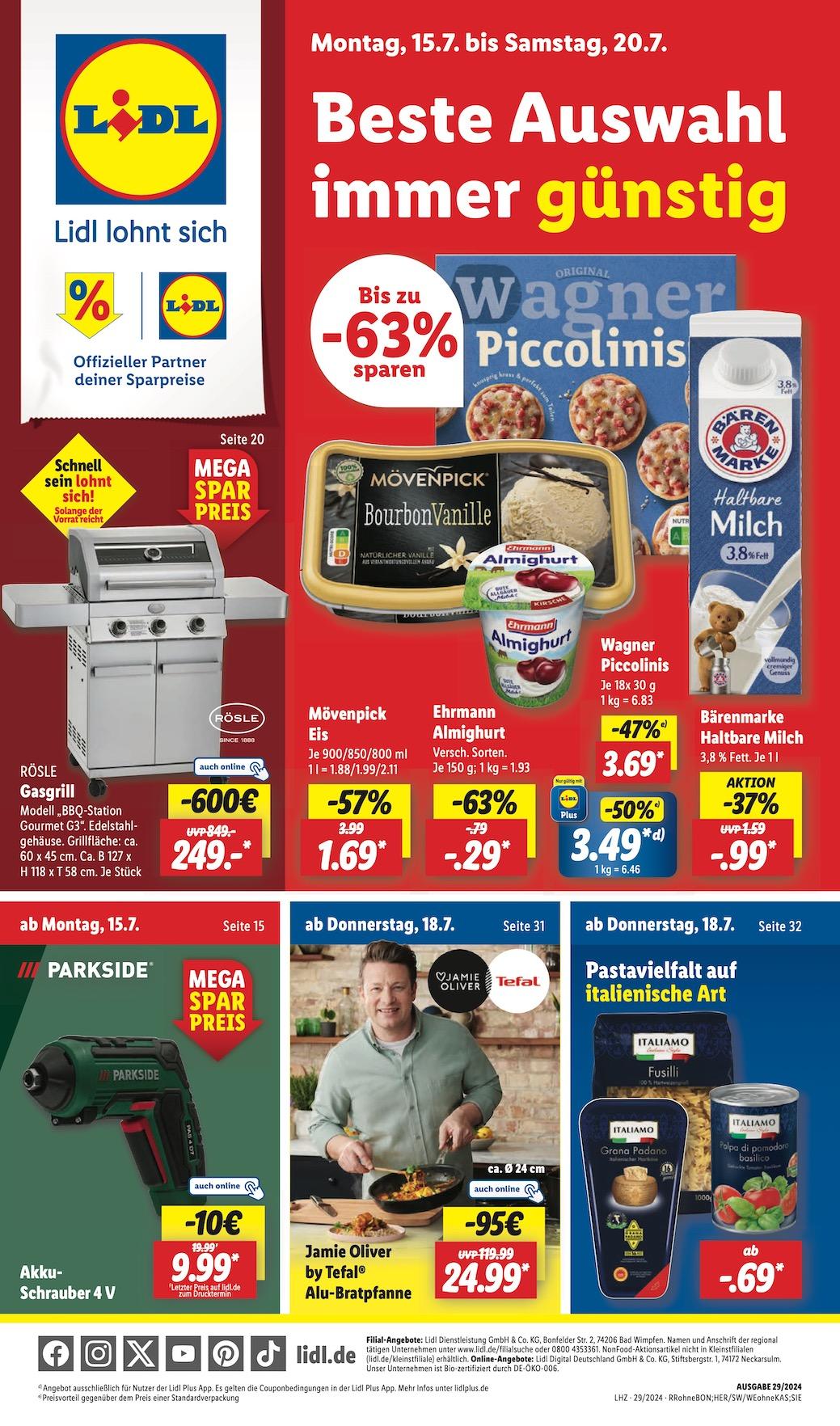 Lidl Aktueller Prospekt ab Montag Seite 1