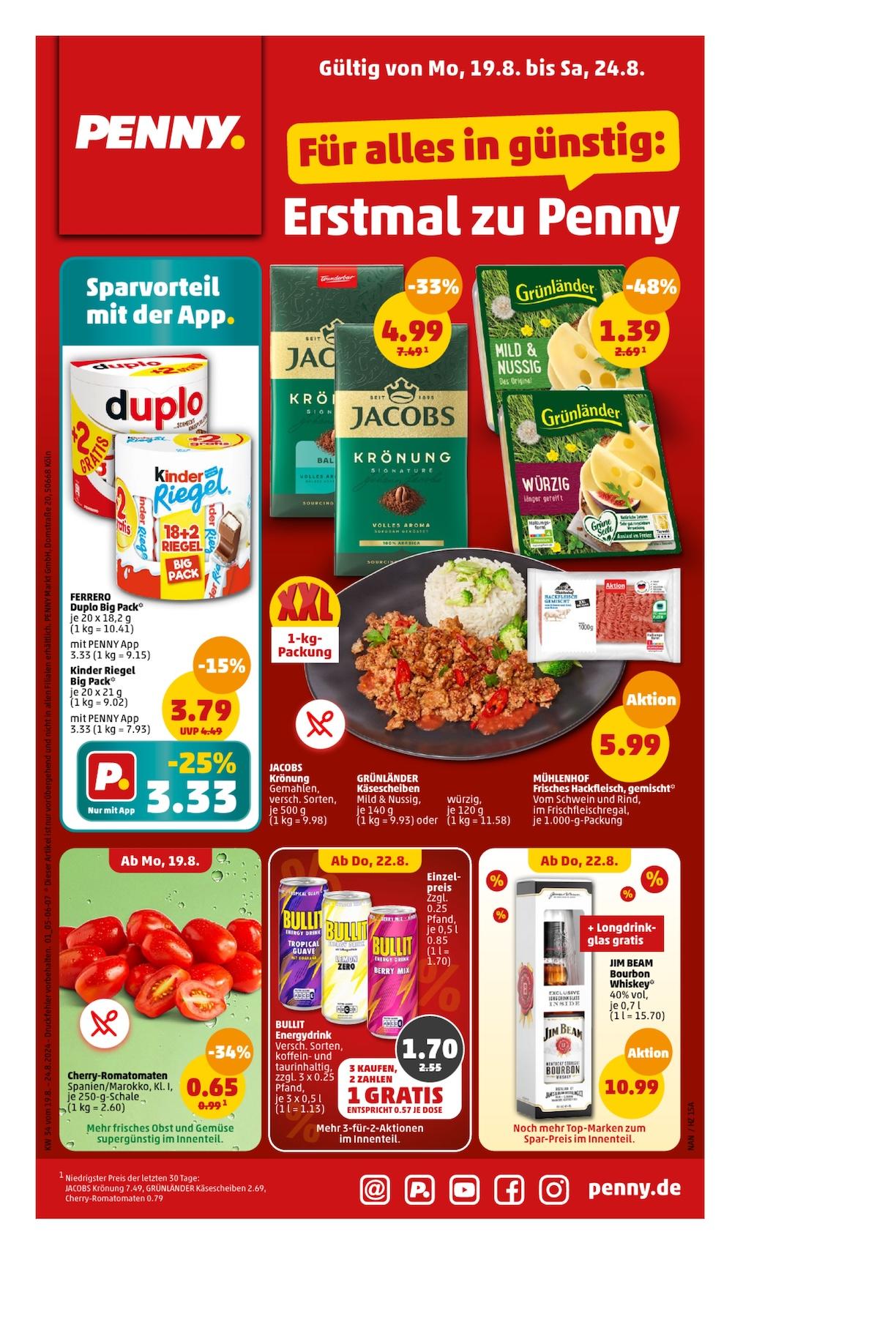 Penny Aktueller Prospekt ab Montag Seite 1
