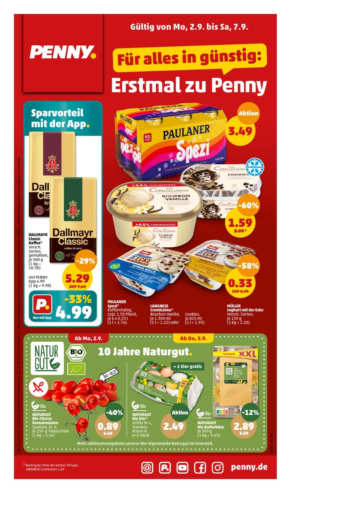 Penny Aktueller Prospekt ab Montag Seite 1