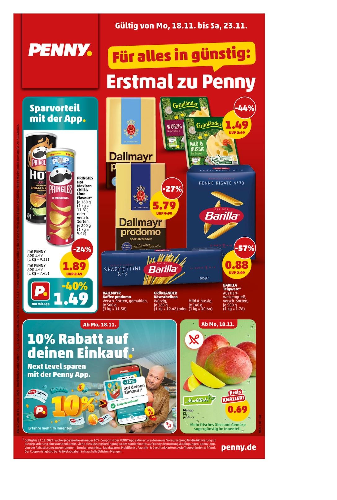 Penny Aktueller Prospekt ab Montag Seite 1
