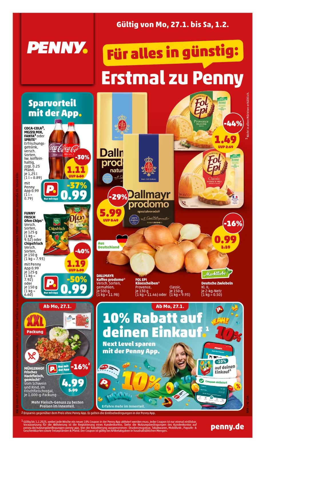 Penny Aktueller Prospekt ab Montag Seite 1