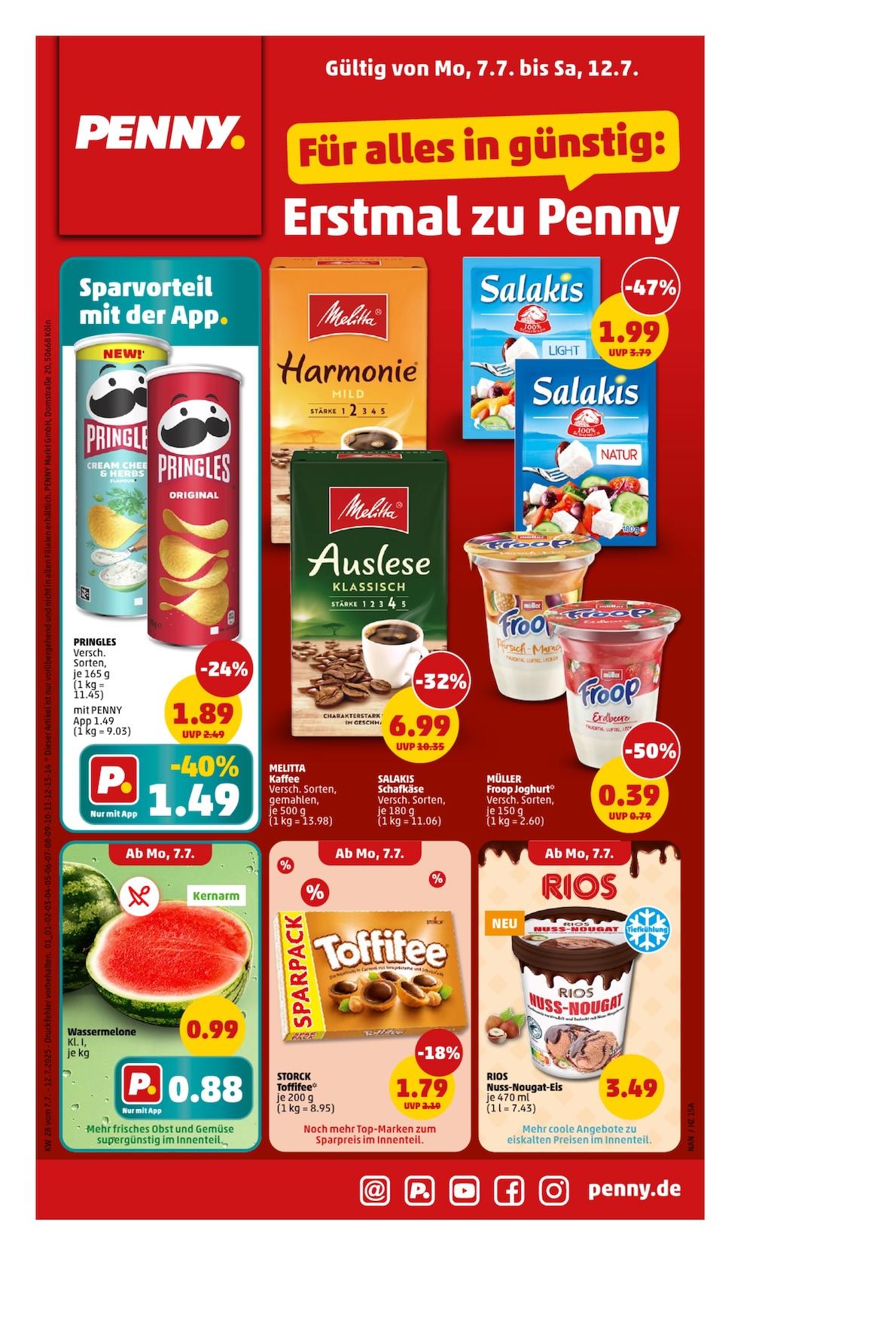 Penny Aktueller Prospekt ab Montag Seite 1