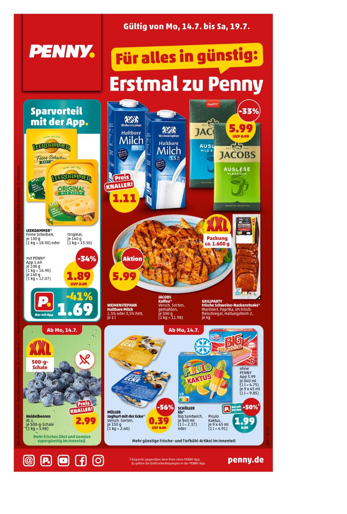 Penny Aktueller Prospekt ab Montag Seite 1