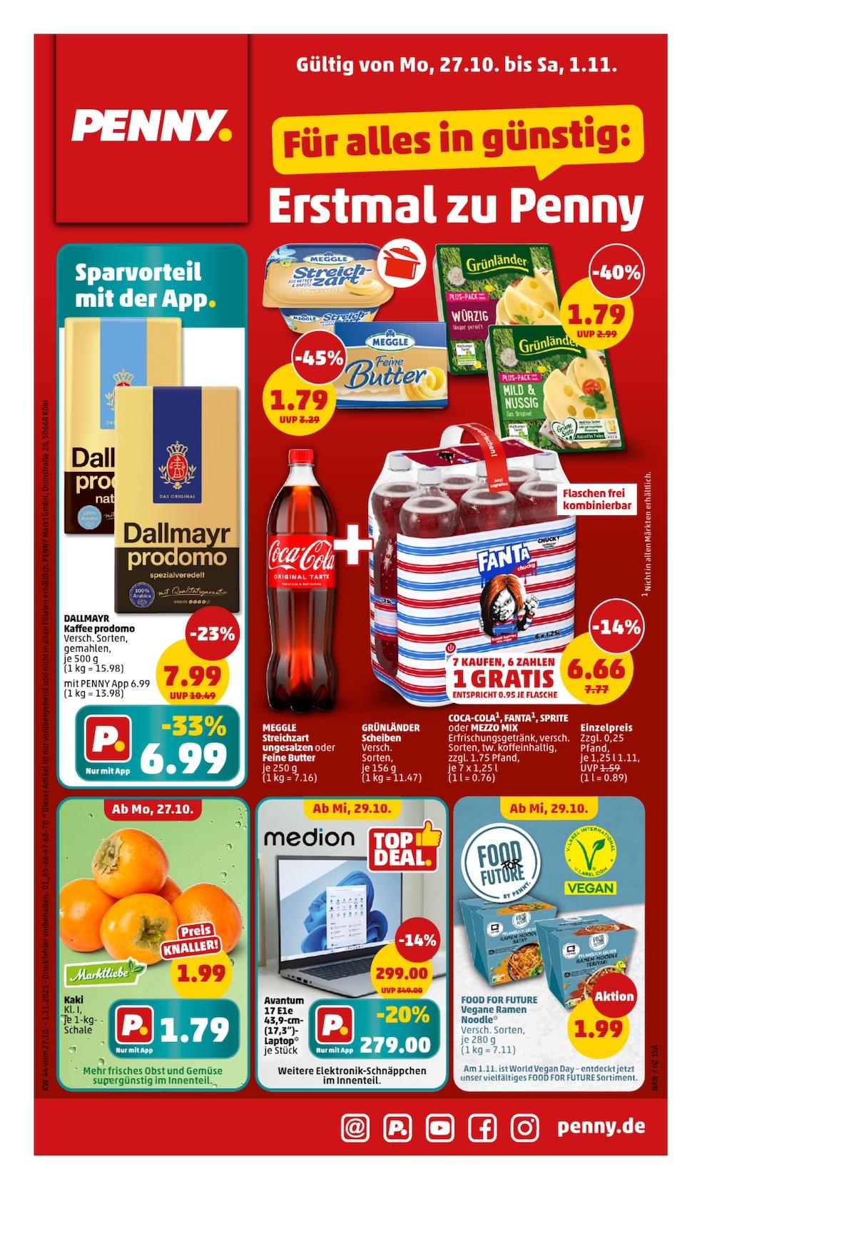 Penny Aktueller Prospekt ab Montag Seite 1