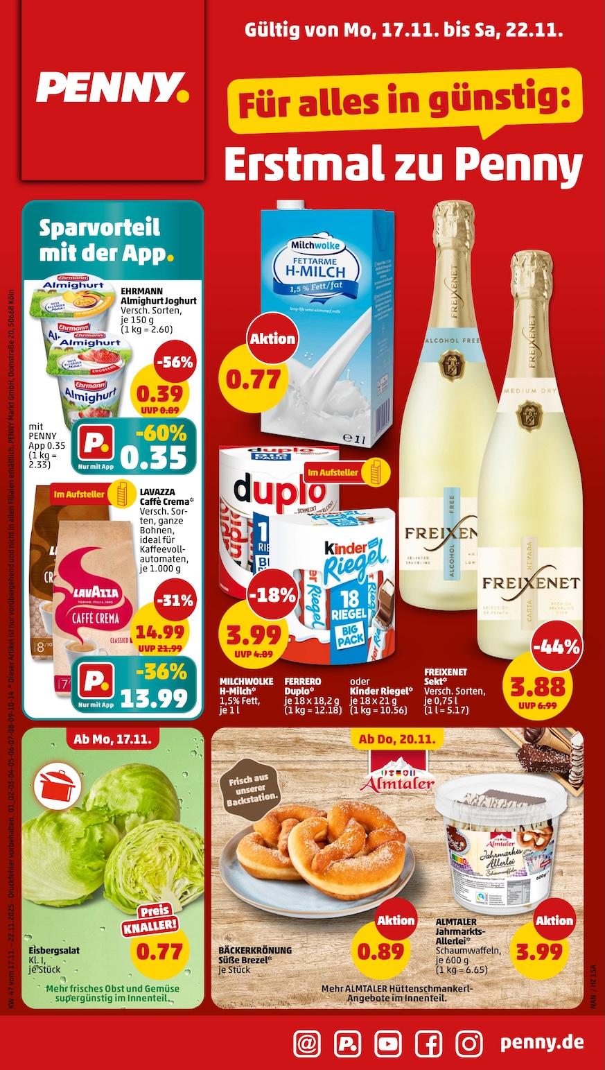 Penny Aktueller Prospekt ab Montag Seite 1