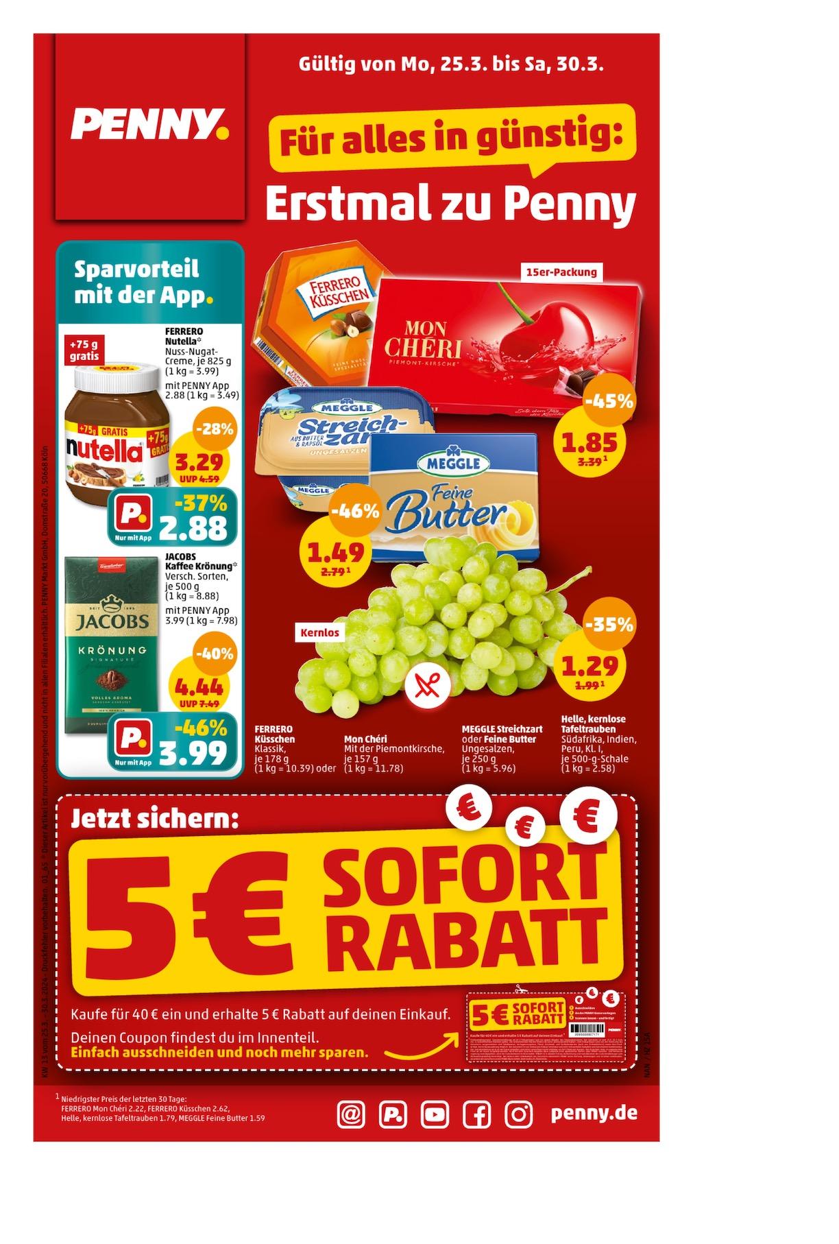 Penny Aktueller Prospekt ab Montag Seite 1