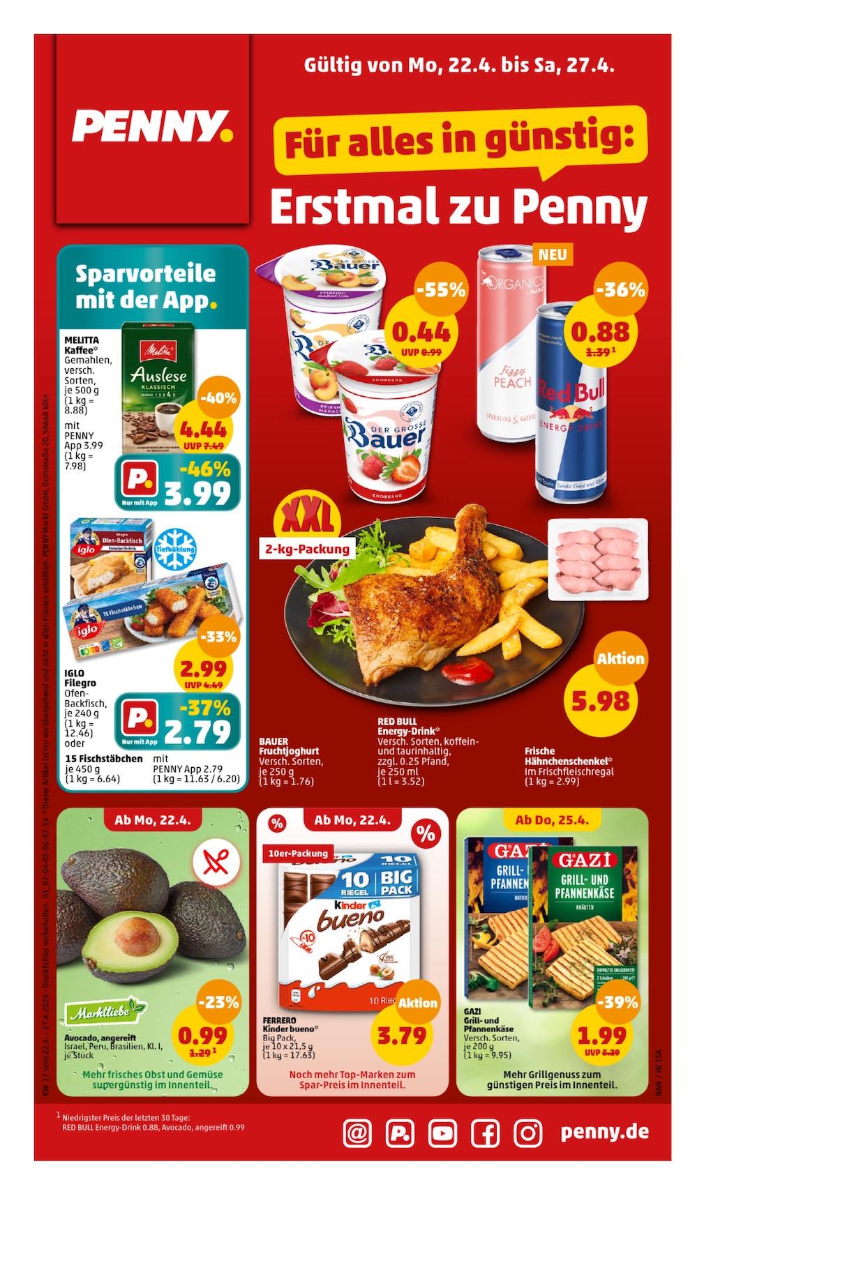 Penny Aktueller Prospekt ab Montag Seite 1
