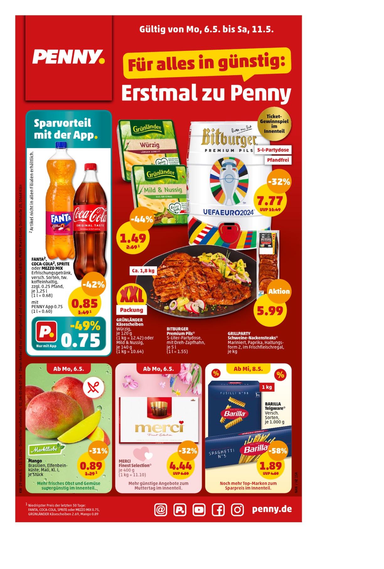 Penny Aktueller Prospekt ab Montag Seite 1