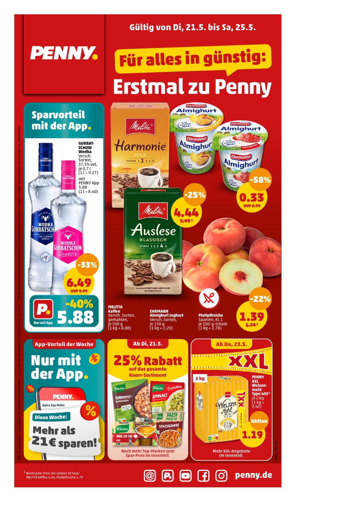 Penny Aktueller Prospekt ab Dienstag Seite 1