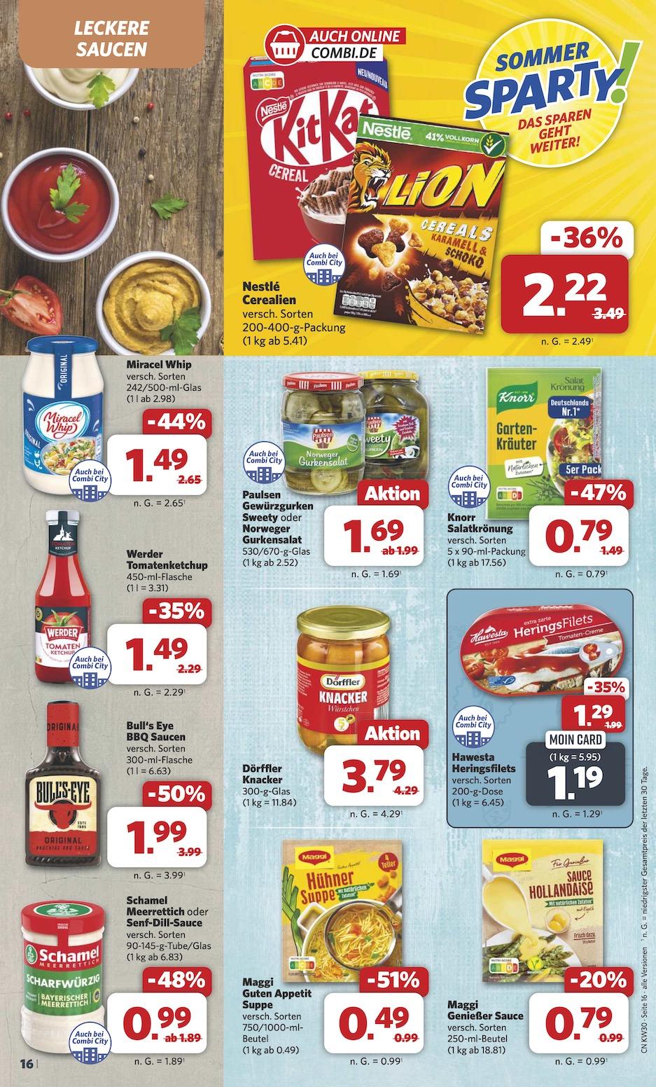 Combi Aktueller Prospekt ab Montag Seite 16