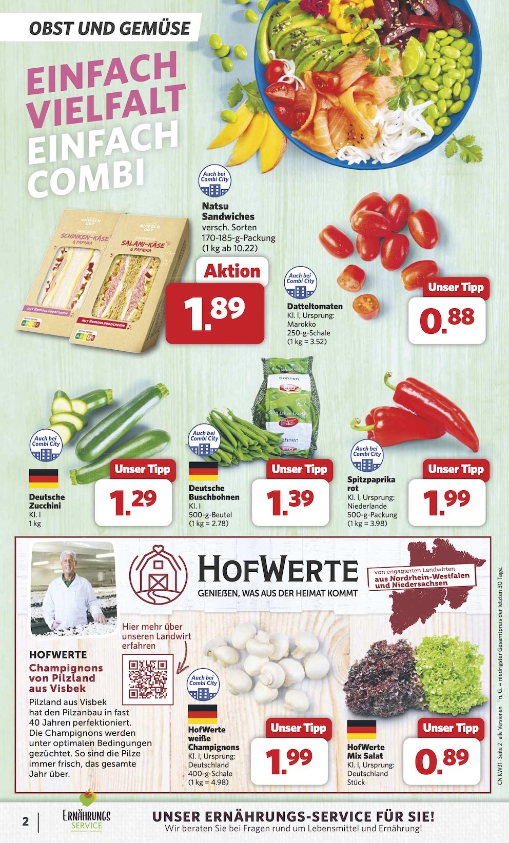 Combi Aktueller Prospekt ab Montag Seite 2