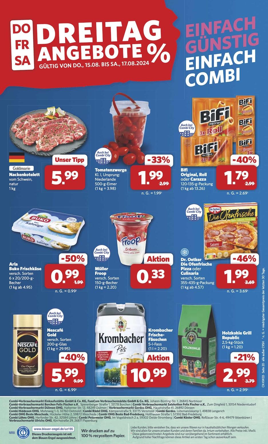 Combi Aktueller Prospekt ab Montag Seite 22