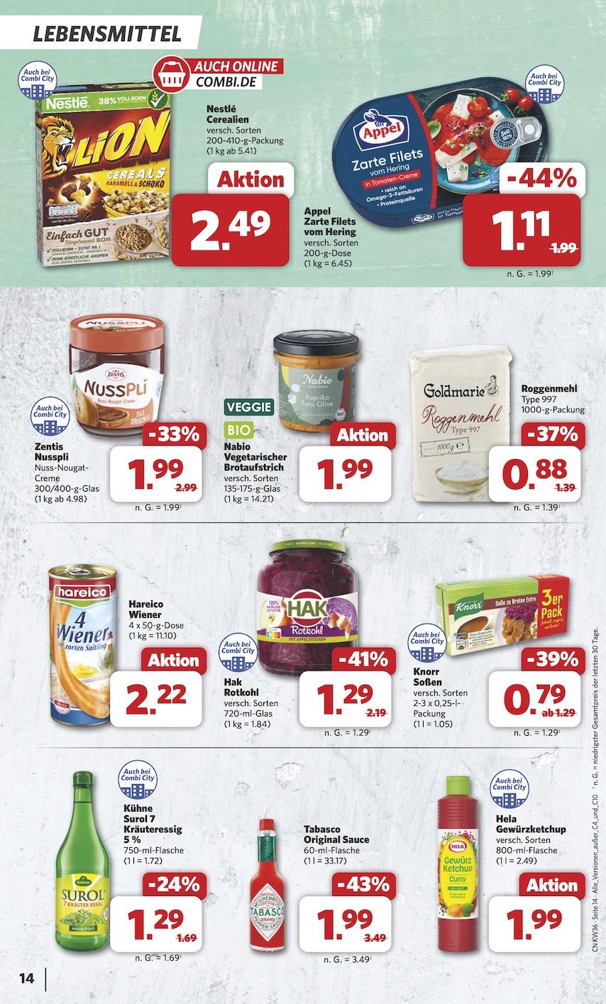 Combi Aktueller Prospekt ab Montag Seite 14