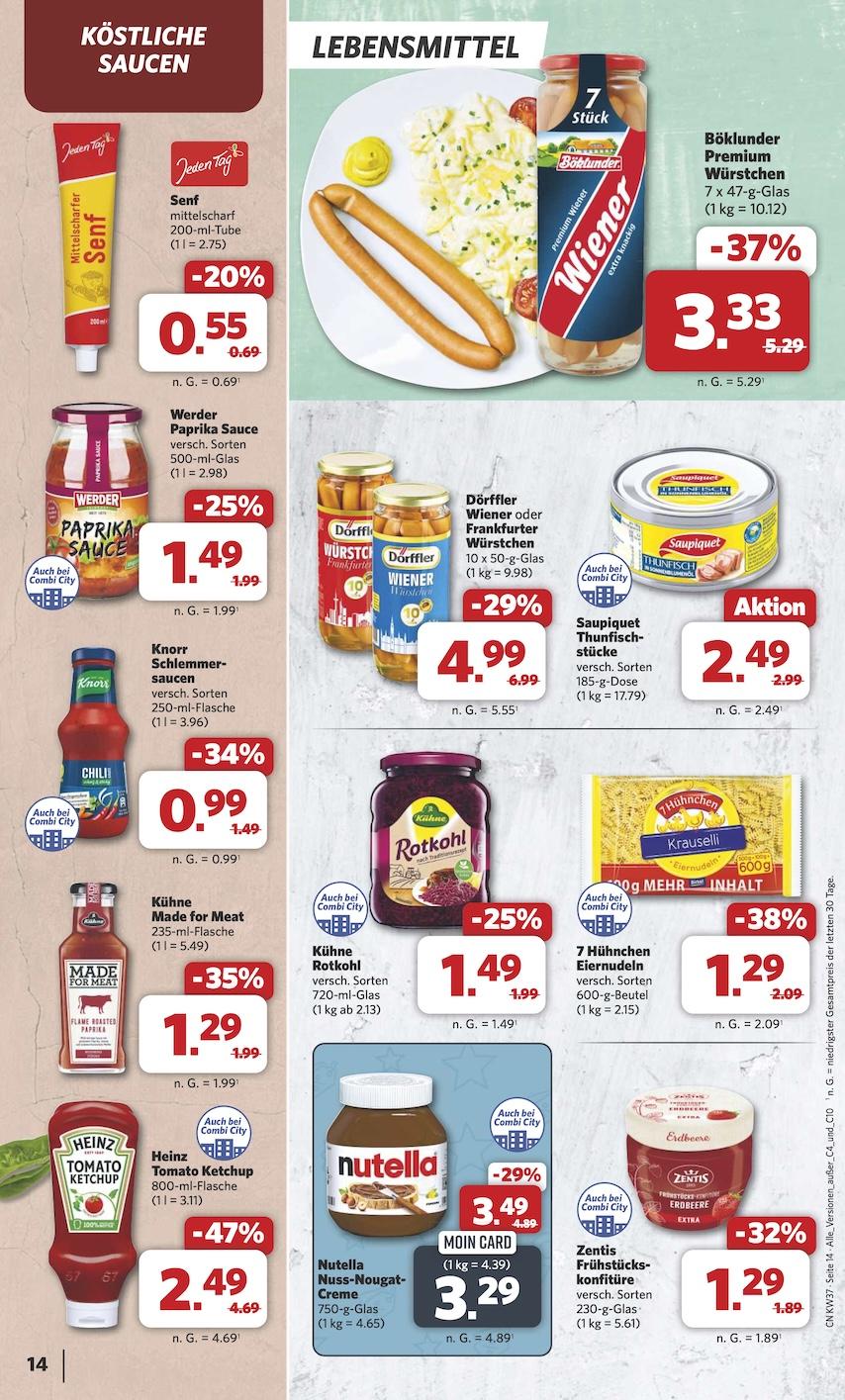 Combi Aktueller Prospekt ab Montag Seite 14