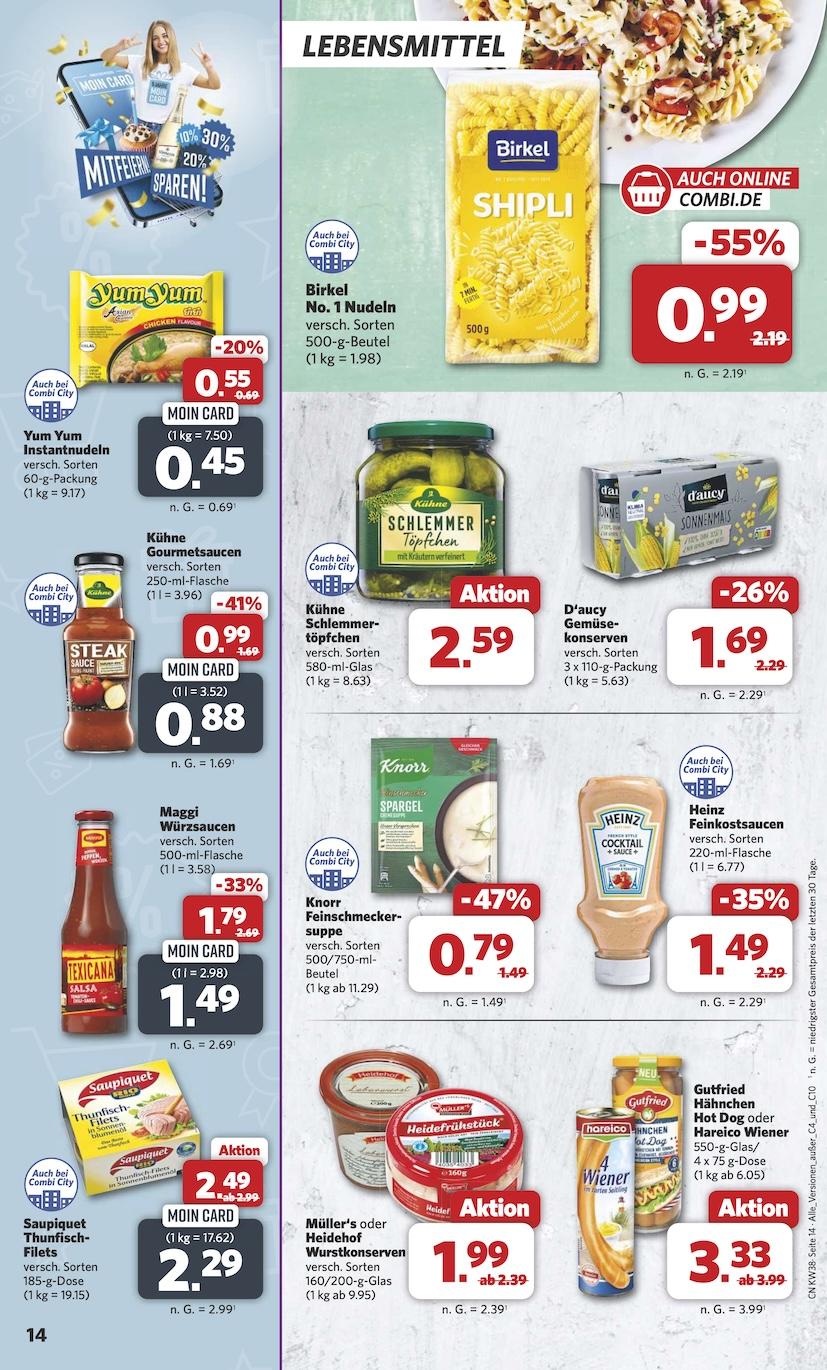 Combi Aktueller Prospekt ab Montag Seite 14