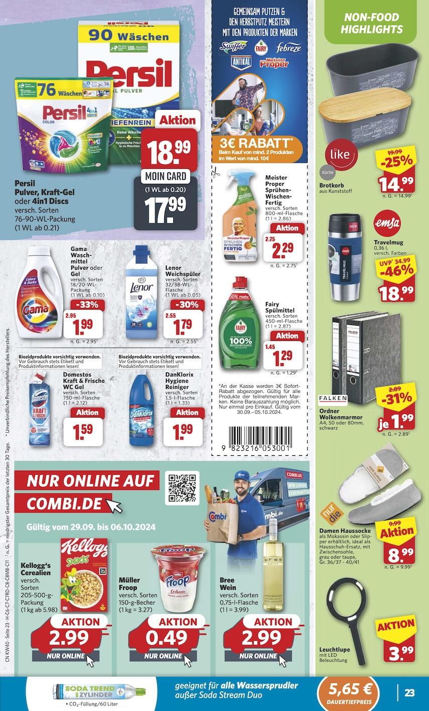 Combi Aktueller Prospekt ab Montag Seite 23