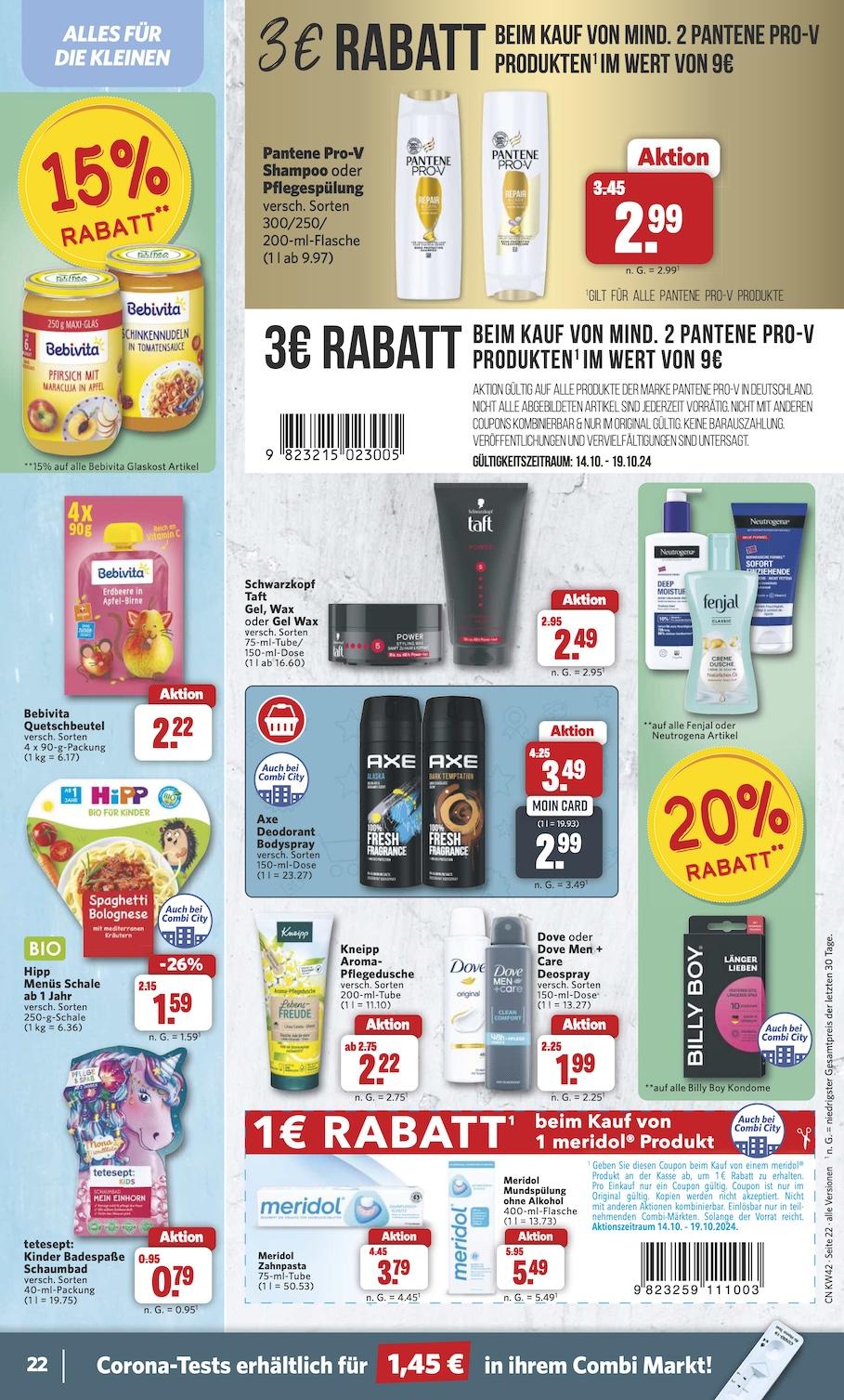 Combi Aktueller Prospekt ab Montag Seite 22