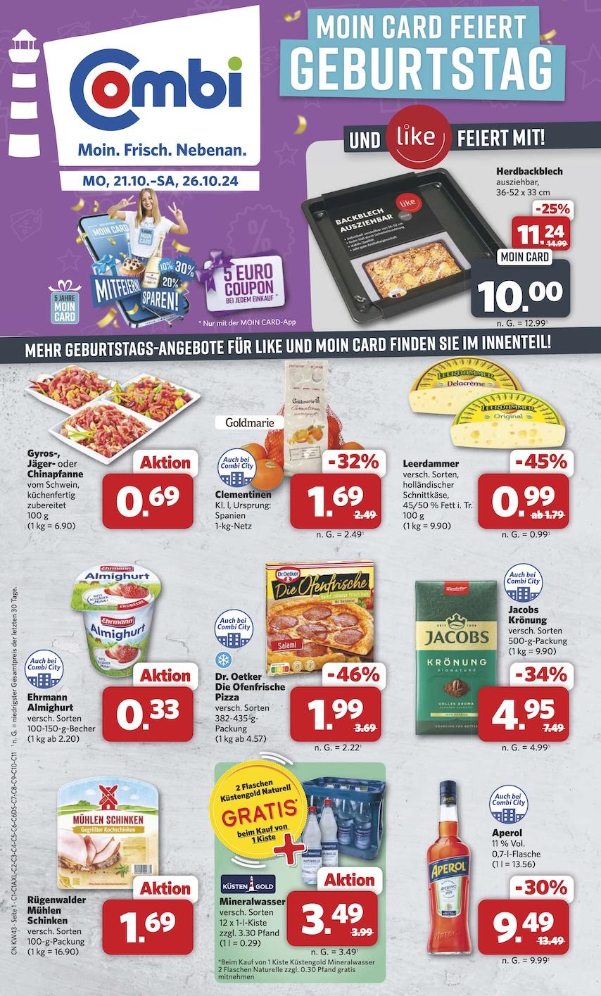 Combi Aktueller Prospekt ab Montag Seite 1