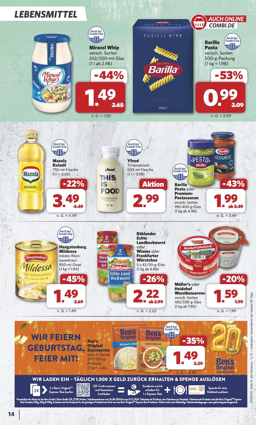 Combi Aktueller Prospekt ab Montag Seite 14