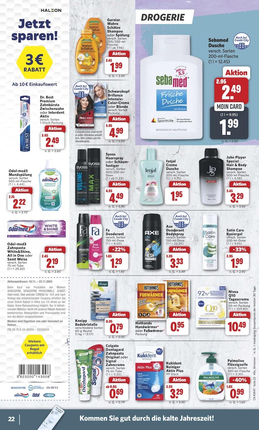 Combi Aktueller Prospekt ab Montag Seite 22