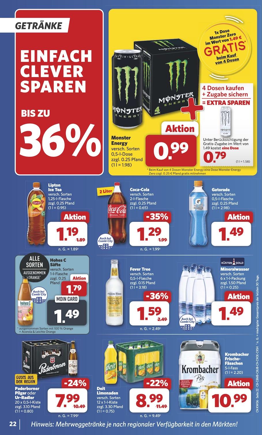Combi Aktueller Prospekt ab Montag Seite 22