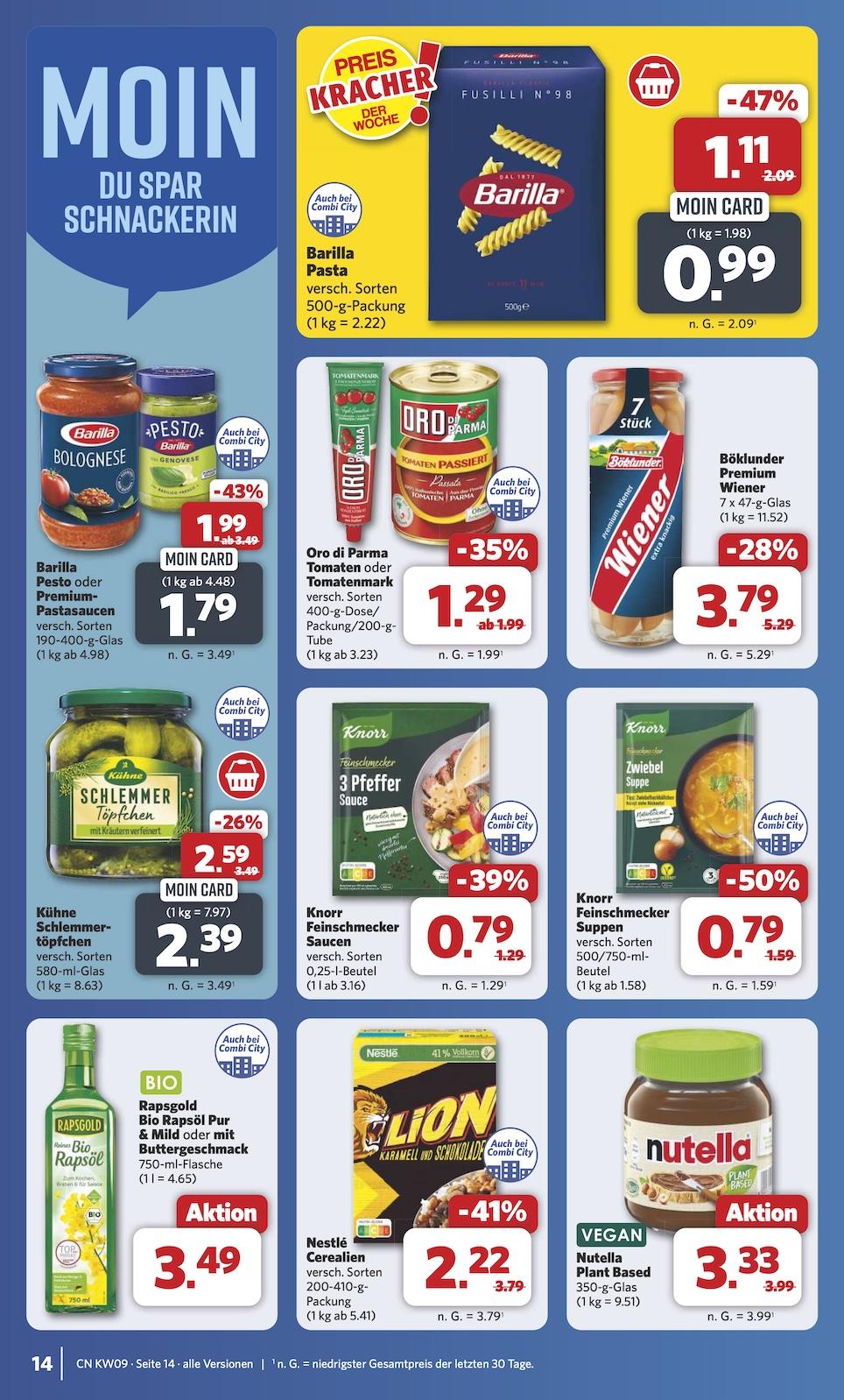 Combi Aktueller Prospekt ab Montag Seite 14