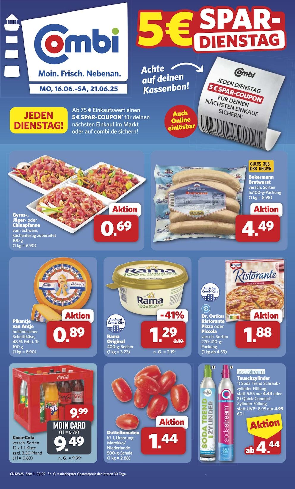Combi Aktueller Prospekt ab Montag Seite 1