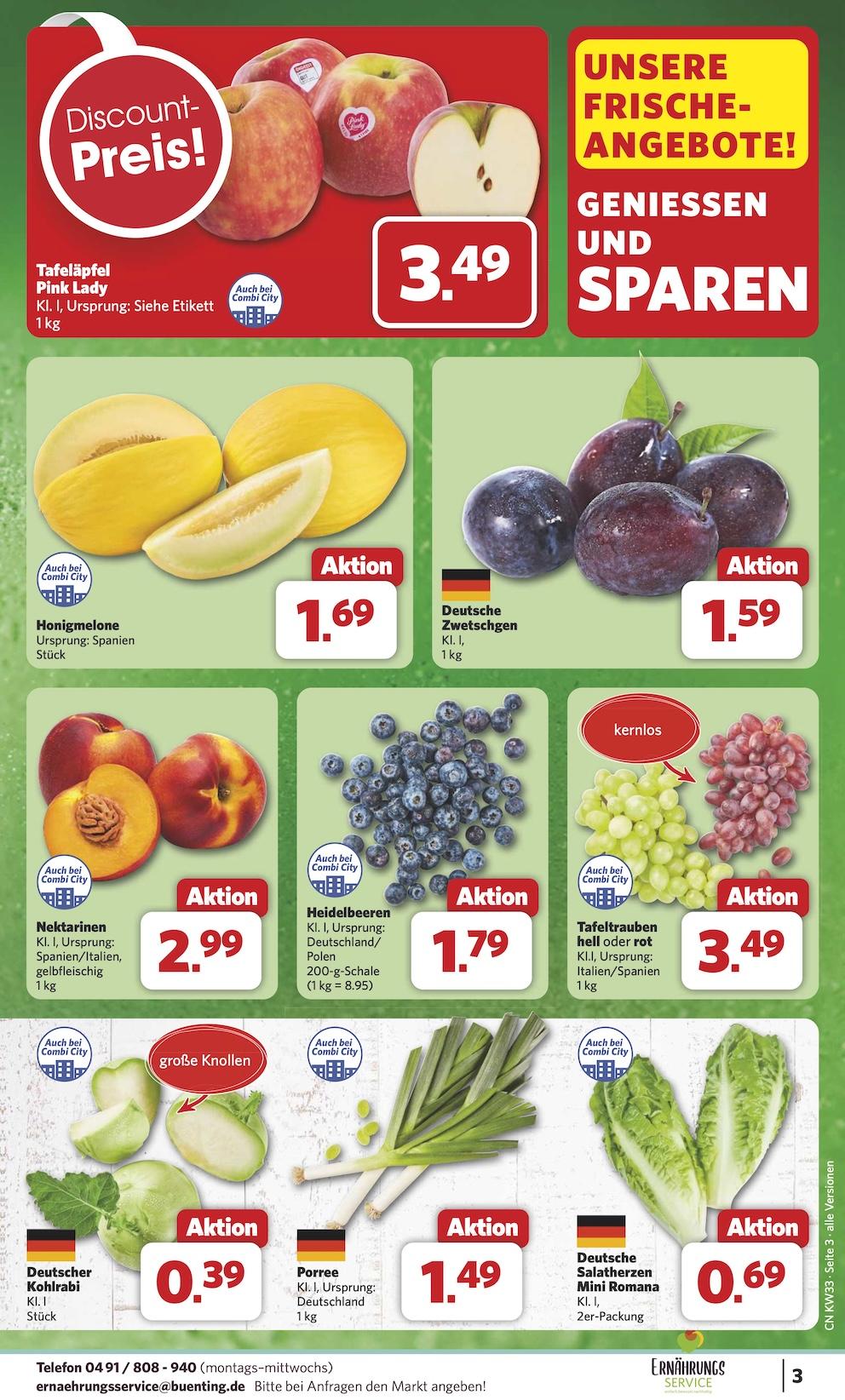 Combi Aktueller Prospekt ab Montag Seite 3