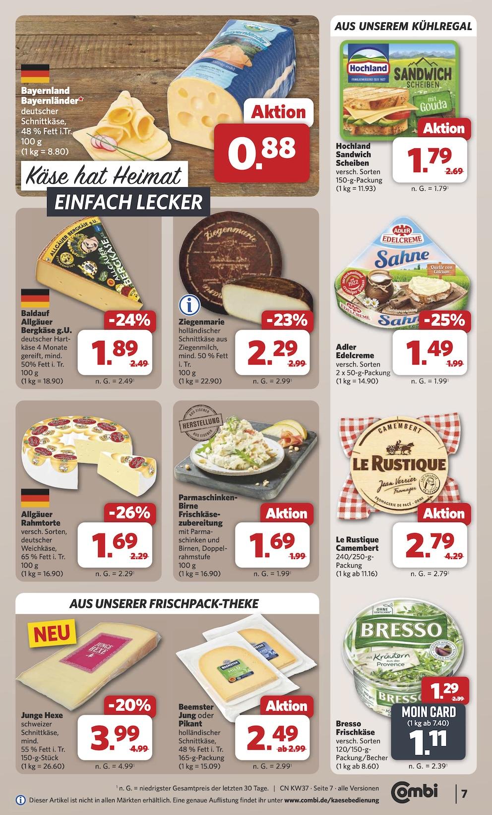 Combi Aktueller Prospekt ab Montag Seite 9