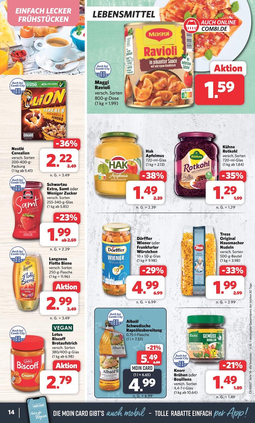 Combi Aktueller Prospekt ab Montag Seite 14
