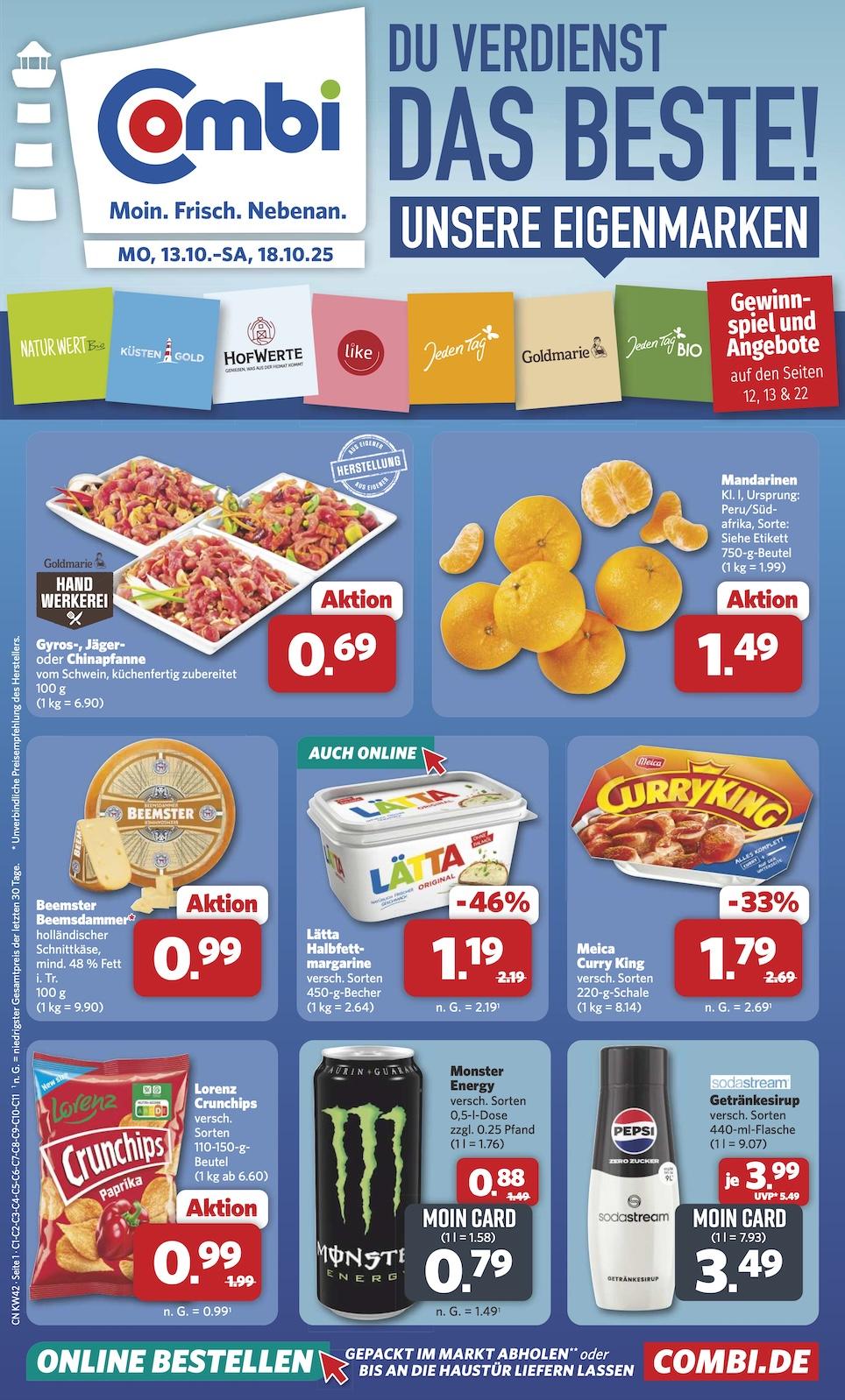 Combi Aktueller Prospekt ab Montag Seite 1