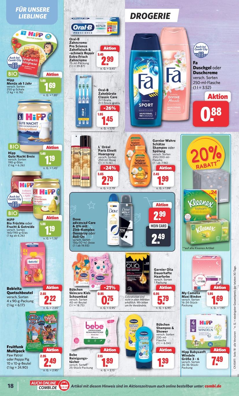 Combi Aktueller Prospekt ab Montag Seite 18